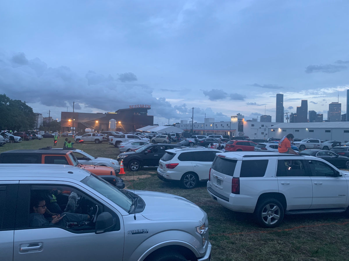 After Weeks of Quarantining, Houstonians Embrace DriveIn at Sawyer
